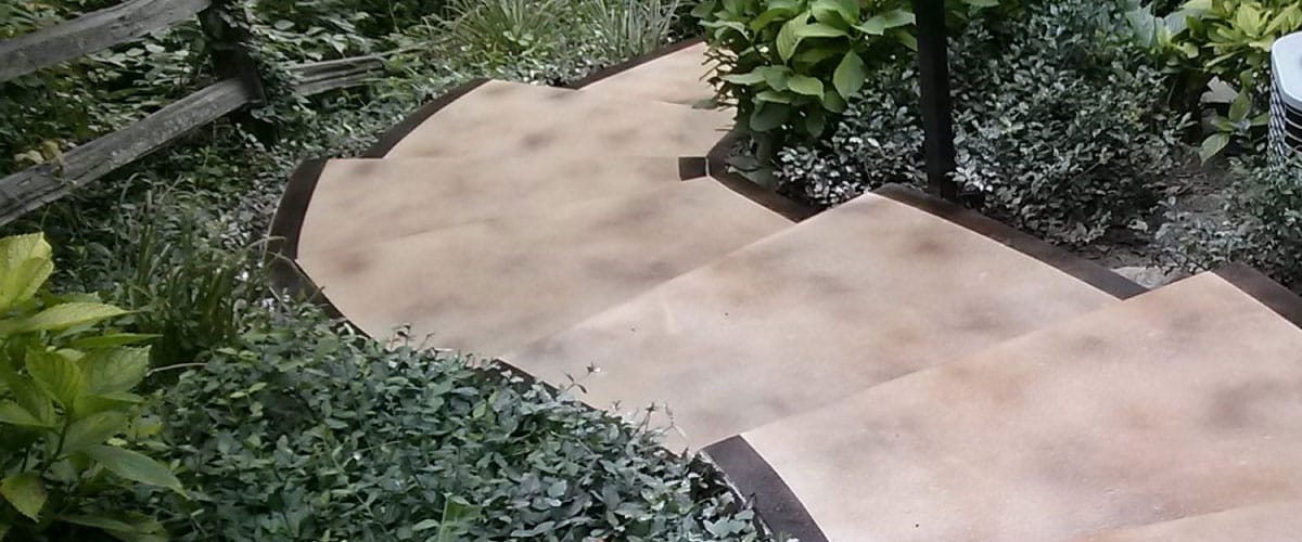 slate stained concrete stairs Oregon