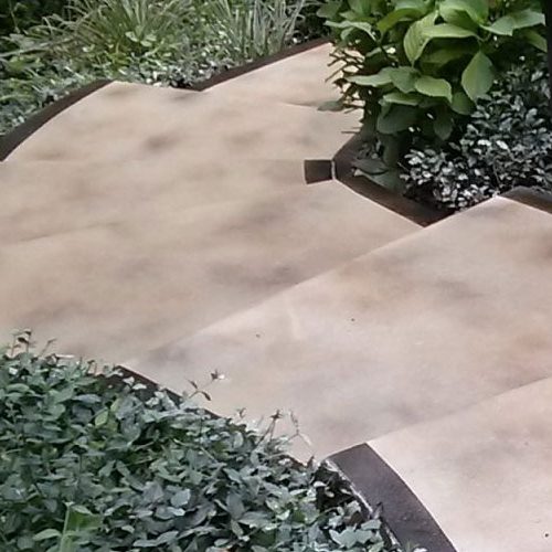 slate stained concrete stairs Oregon